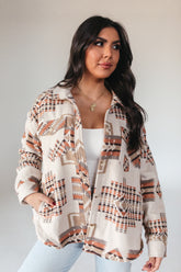 Juliana Aztec Jacket, alternate, color, Taupe