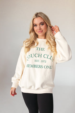 Couch Club Sweatshirt, alternate, color, Ivory