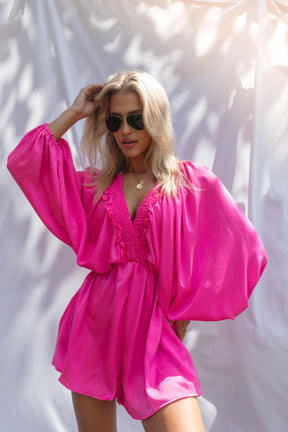 Crystal Romper, alternate, color, Fuchsia