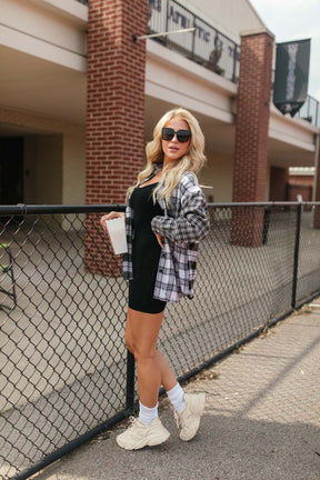 Madelyn Button Down, alternate, color, Black
