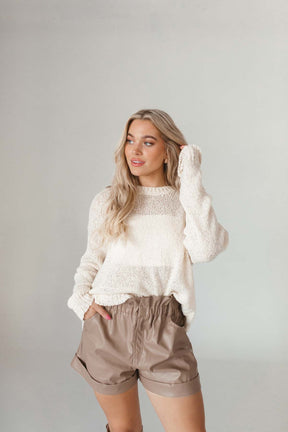 Taupe Faux Leather Shorts, Alternate, Color, Taupe