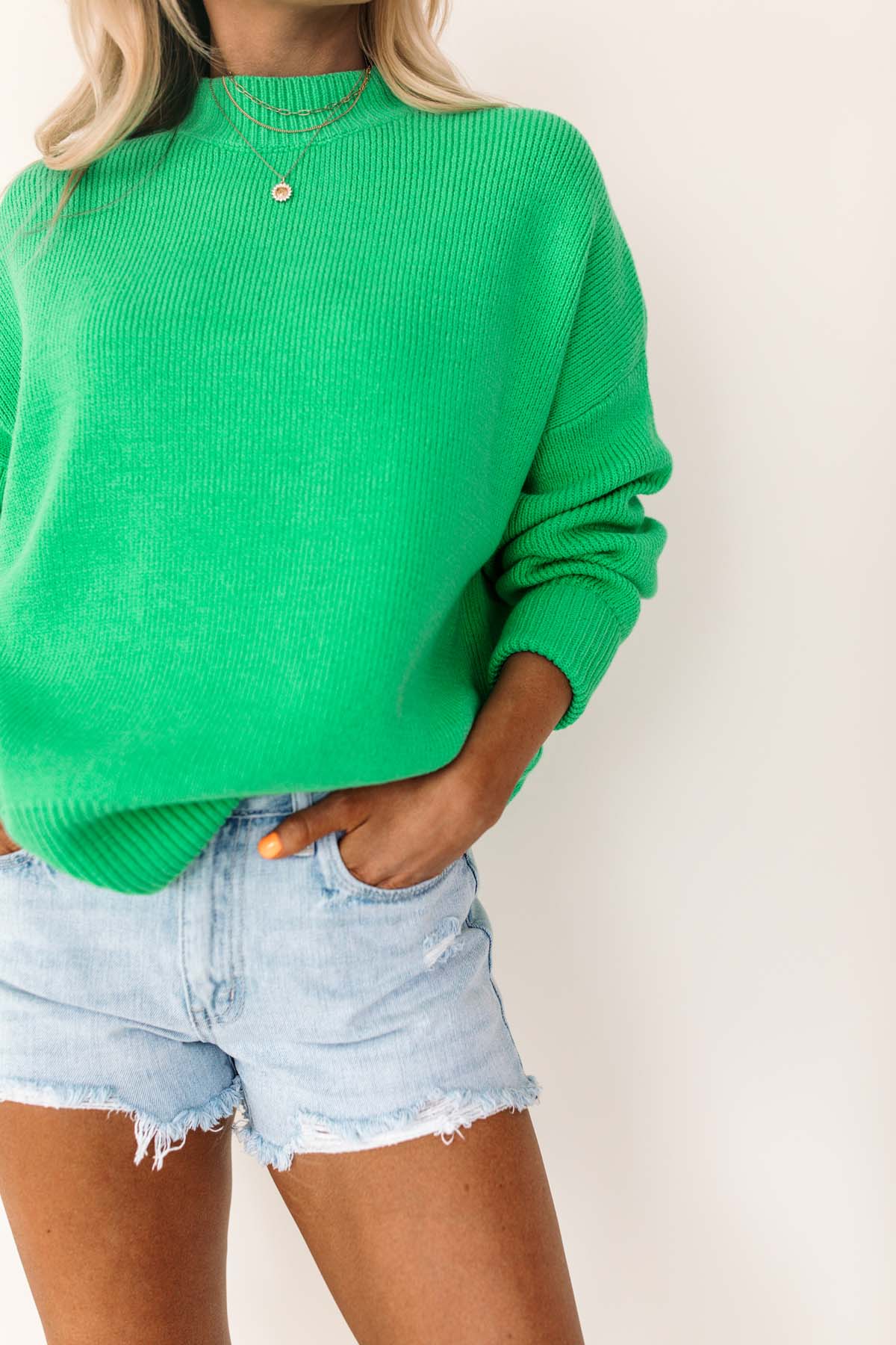 Cole Kelly Green Lightweight Sweater, alternate, color, Kelly Green