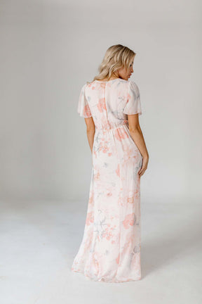 Natalia Floral Maxi, alternate, color, Peach