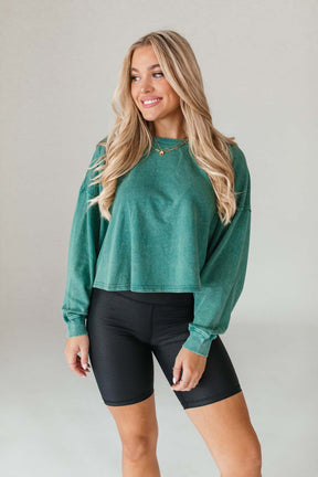 Ivy Long Sleeve,alternate,color,Washed Green