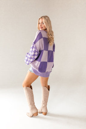 Angelina Purple Sweater, Alternate, Color, Purple