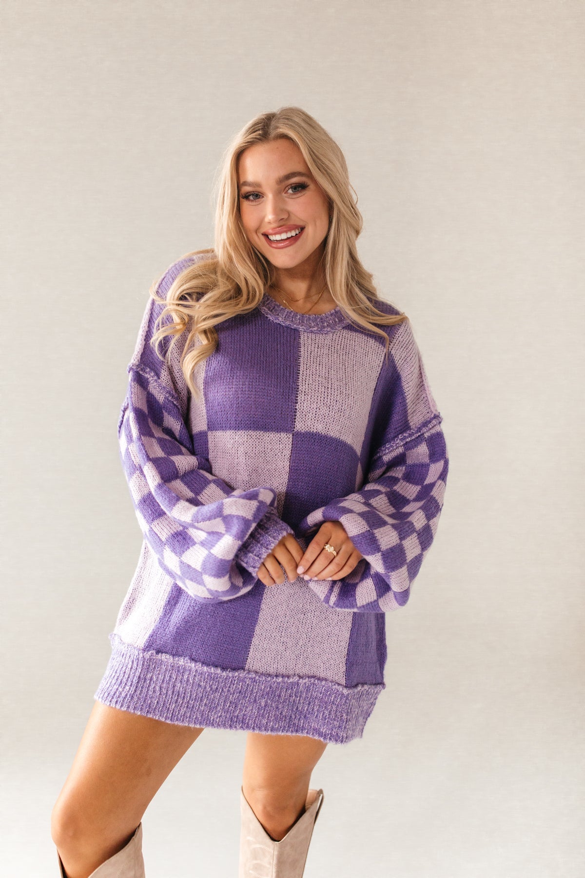 Angelina Purple Sweater, Alternate, Color, Purple