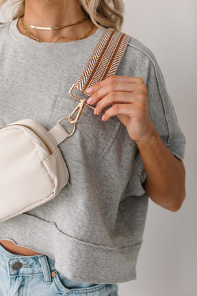 Natasha Ivory Belt Bag, alternate, color, Ivory