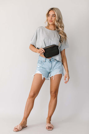 Natasha Black Belt Bag, alternate, color, Black