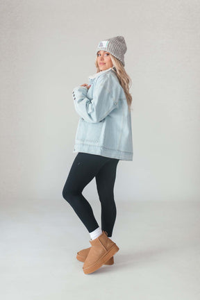 Sherpa & Denim Jacket, alternate, color, Denim