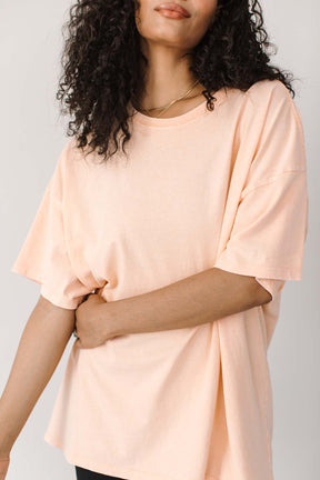 Sasha Peach Tee, alternate, color, Peach