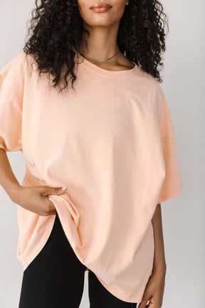 Sasha Peach Tee, alternate, color, Peach