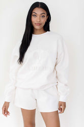 Malibu Ivory Tennis Sweatshirt, alternate, color, Ivory