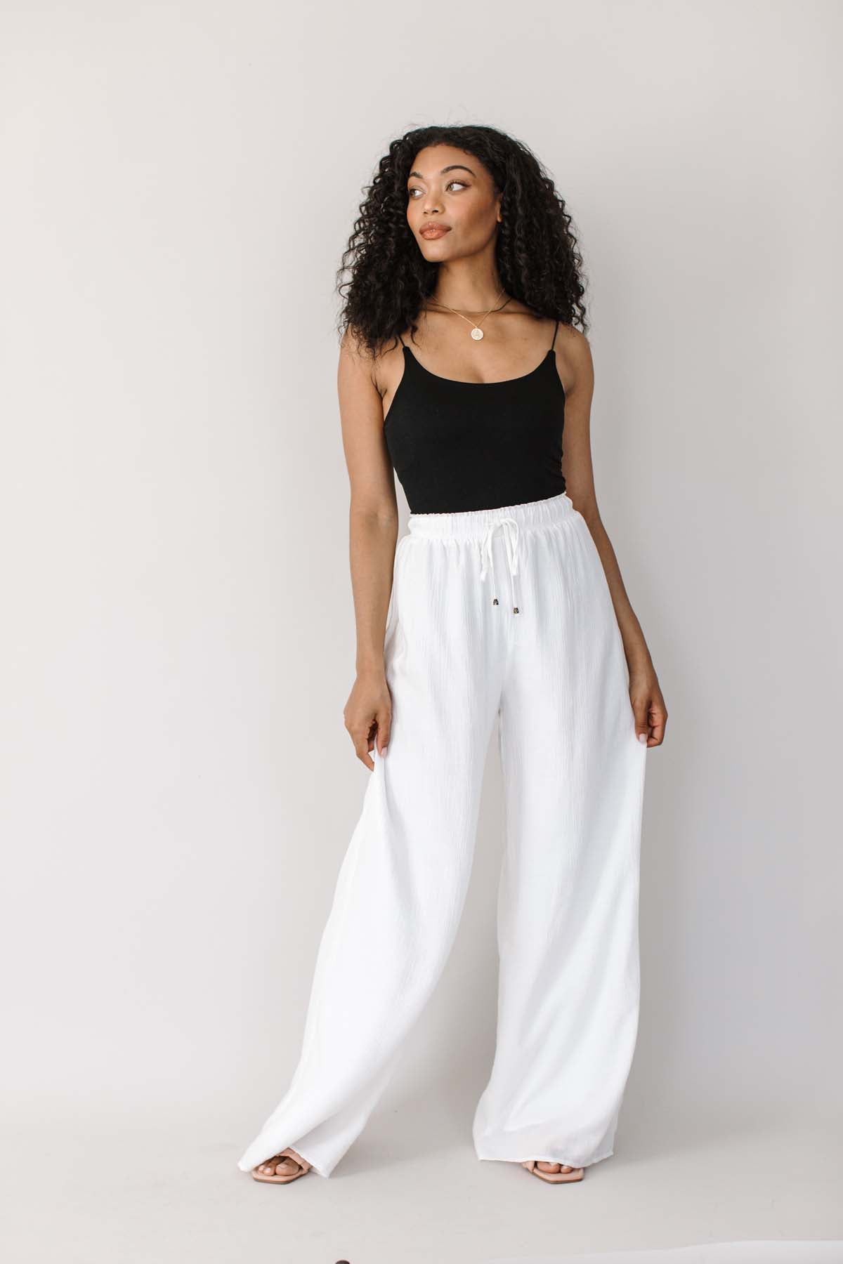 Amaya Linen Pants, alternate, color, White