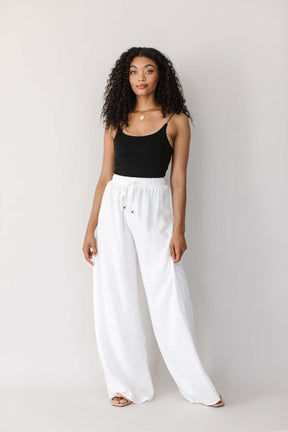 Amaya Linen Pants, alternate, color, White