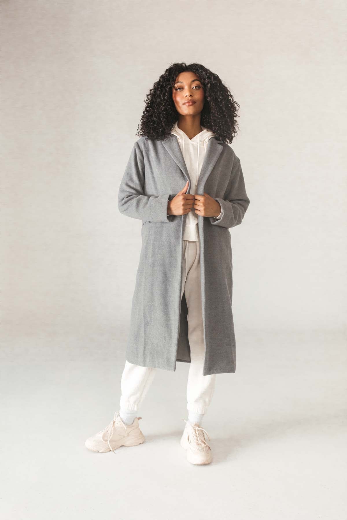 Iris Gray Trench Coat, alternate, color, Gray