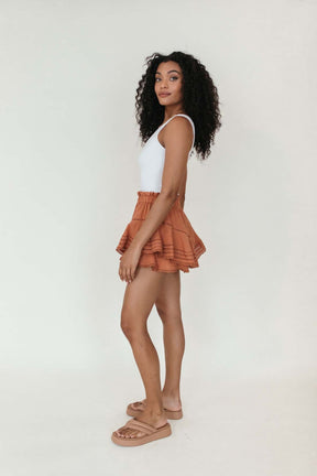 Emelia Clay Skort, alternate, color, Clay