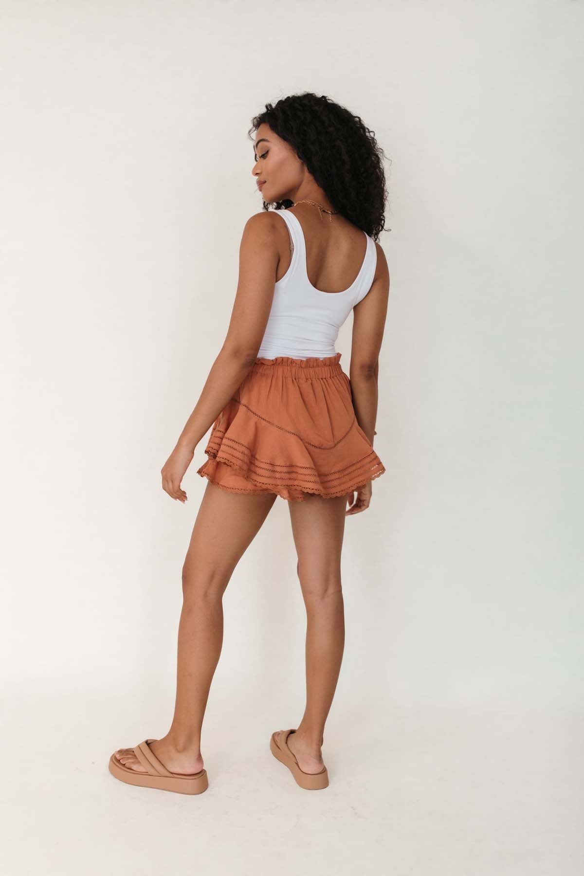 Emelia Clay Skort, alternate, color, Clay