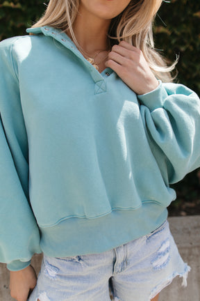 Charlie Teal Pullover, alternate, color, Teal