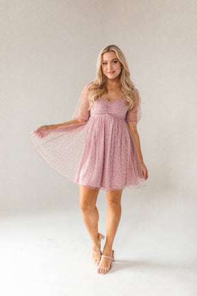 Pippa Babydoll Dress, alternate, color, Lilac