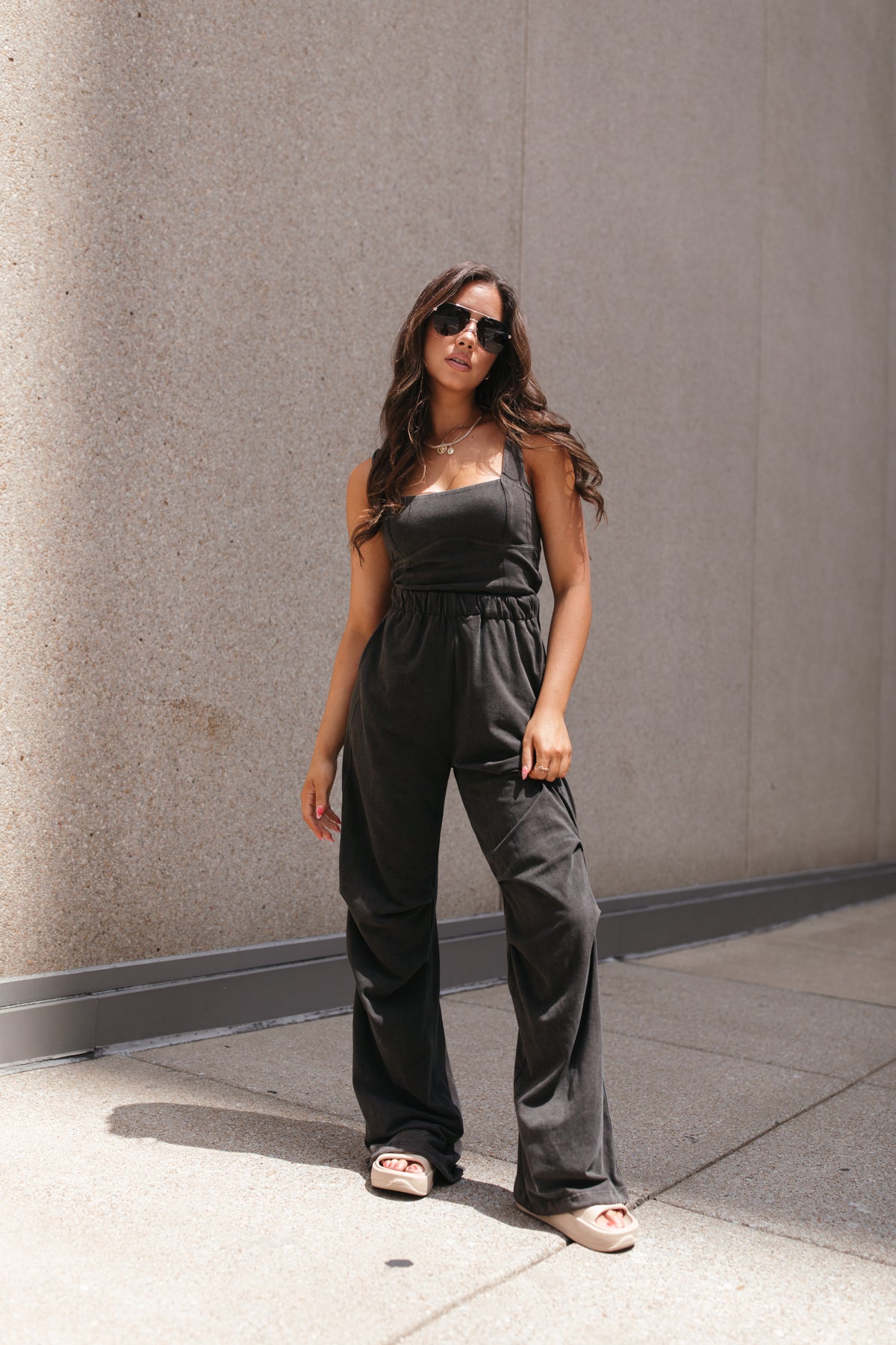 Dallas Jumpsuit, alternate, color, Charcoal