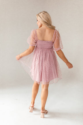 Pippa Babydoll Dress, alternate, color, Lilac