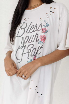 Bless Your Heart Graphic, alternate, color, Bone
