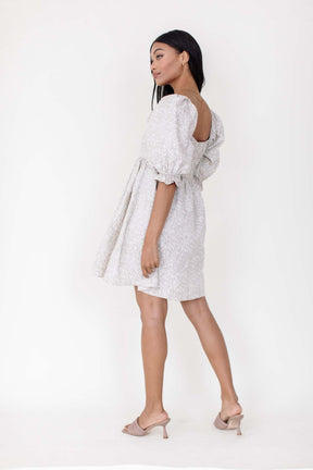 Embroidered Babydoll Dress, alternate, color, Taupe
