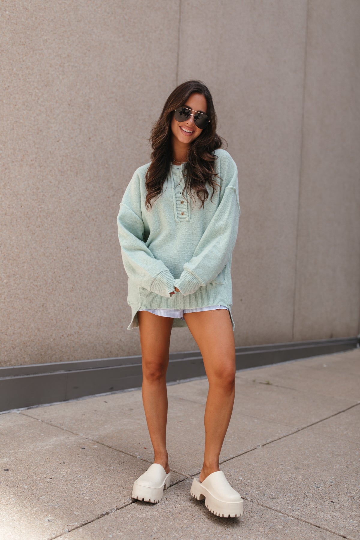 Kayla Mint Sweater, alternate, color, Mint