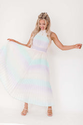 Rainbow Plisse Maxi, alternate, color, Rainbow