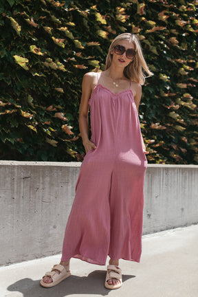 Kingsley Rose Jumpsuit, alternate, color, Rose