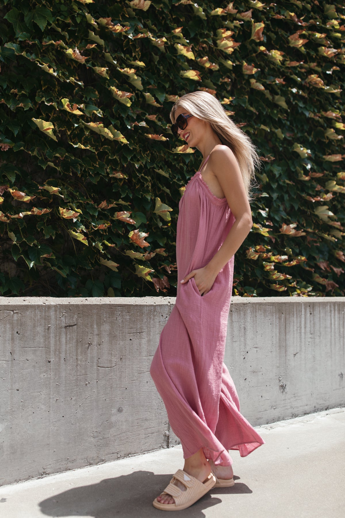 Kingsley Rose Jumpsuit, alternate, color, Rose