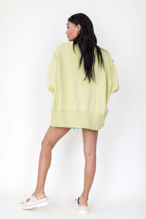 Journee Lime Sweatshirt, alternate, color, Lime