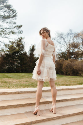 Parker Ivory Tulle Dress, alternate, color, Ivory