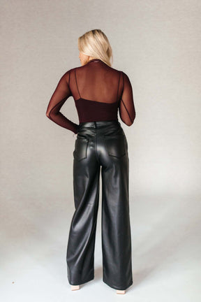 Merlot Sheer Bodysuit, alternate, color, Merlot