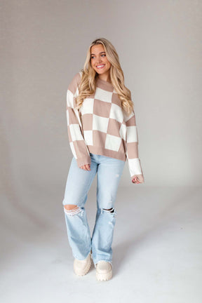 RESTOCK - Alex Checkered Lightweight Sweater