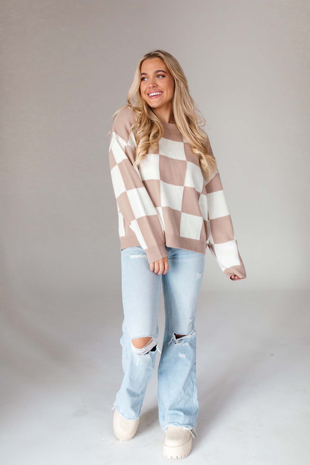 RESTOCK - Alex Checkered Lightweight Sweater