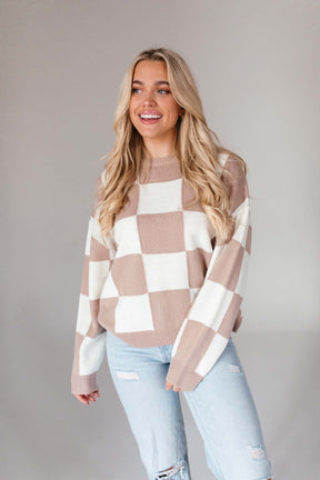RESTOCK - Alex Checkered Lightweight Sweater
