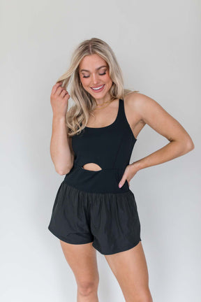 Varsity Romper, alternate, color, Black