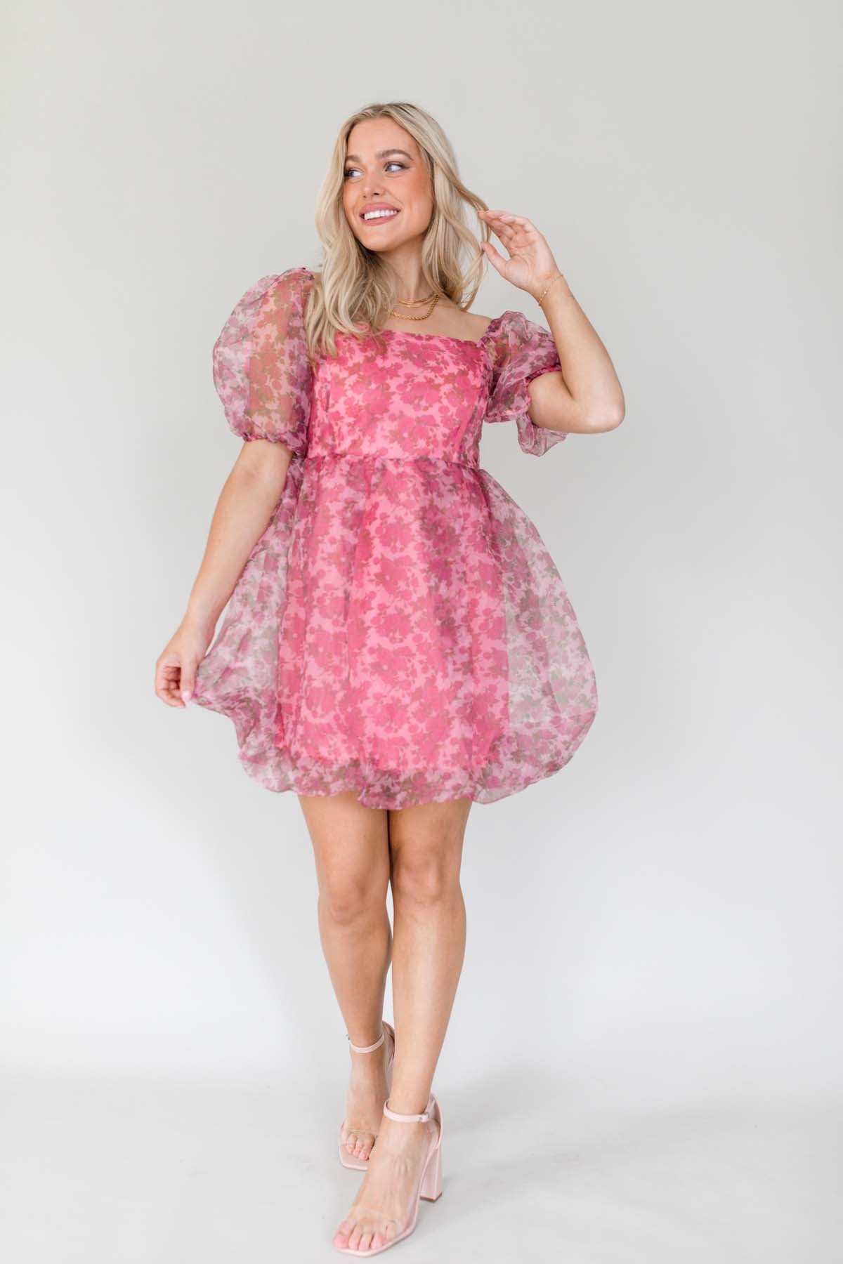 Gigi Babydoll Dress, alternate, color, Floral