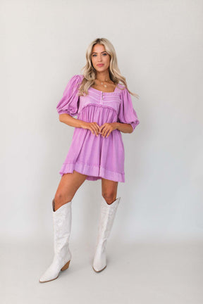 Kari Babydoll Dress, alternate, color, Orchid