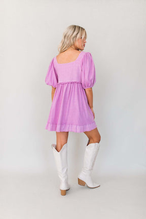 Kari Babydoll Dress, alternate, color, Orchid
