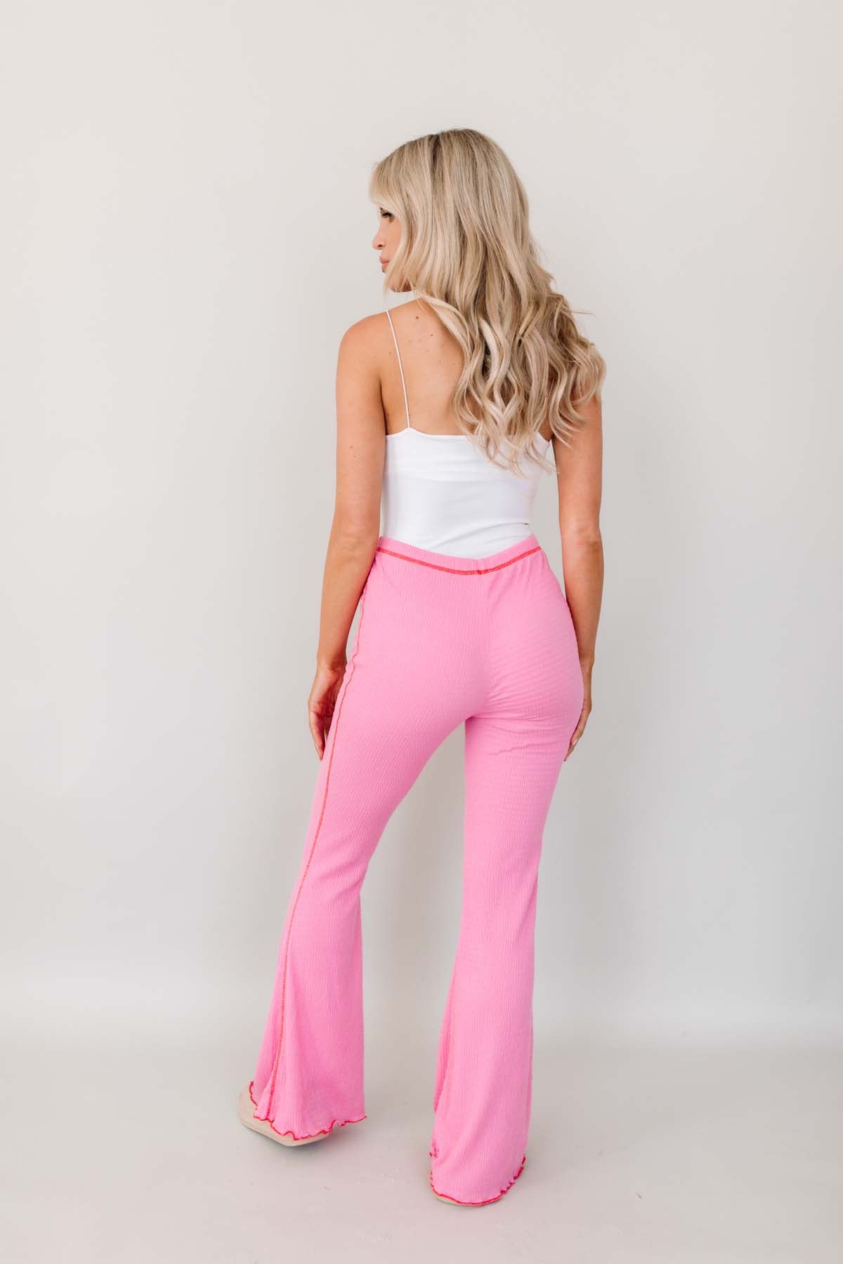 Miami Flared Pants, alternate, color, Hot Pink