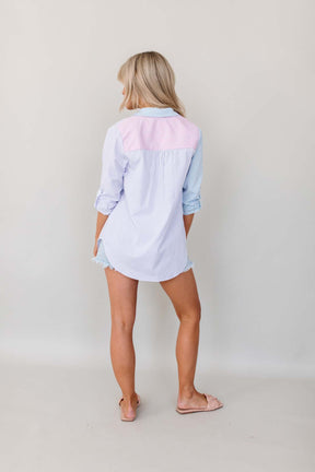 Lorina Button Down, alternate, color, Multi