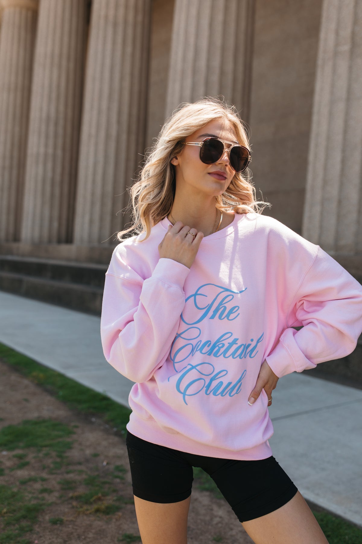 The Cocktail Club Sweatshirt, alternate, color, Baby Pink