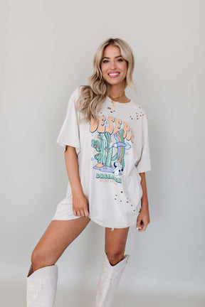 Distressed Cactus Graphic Tee, alternate, color, Bone