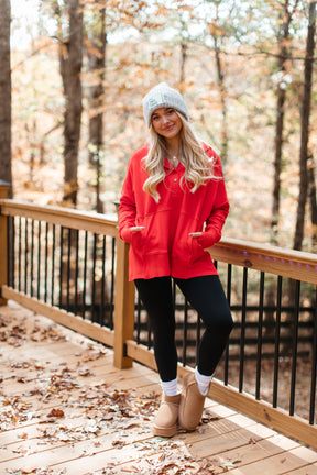Baylee Red Hoodie, alternate, color, Red