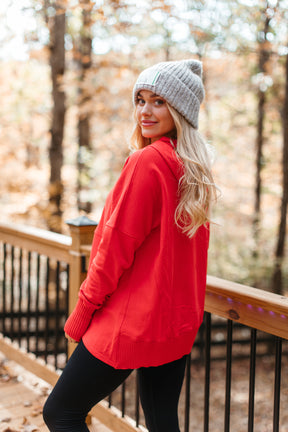 Baylee Red Hoodie, alternate, color, Red