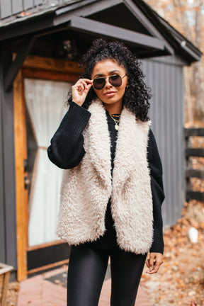 Colorful faux clearance fur vest