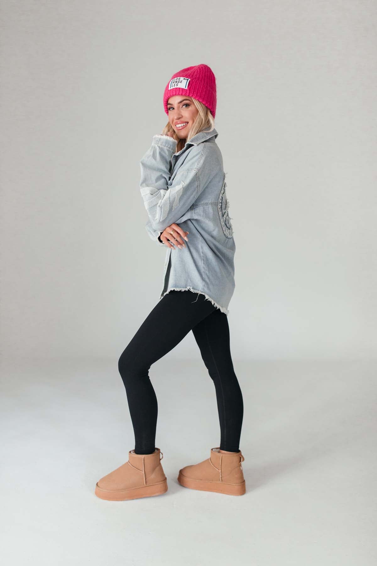 Peace Denim Button Down, Alternate, Color, Denim