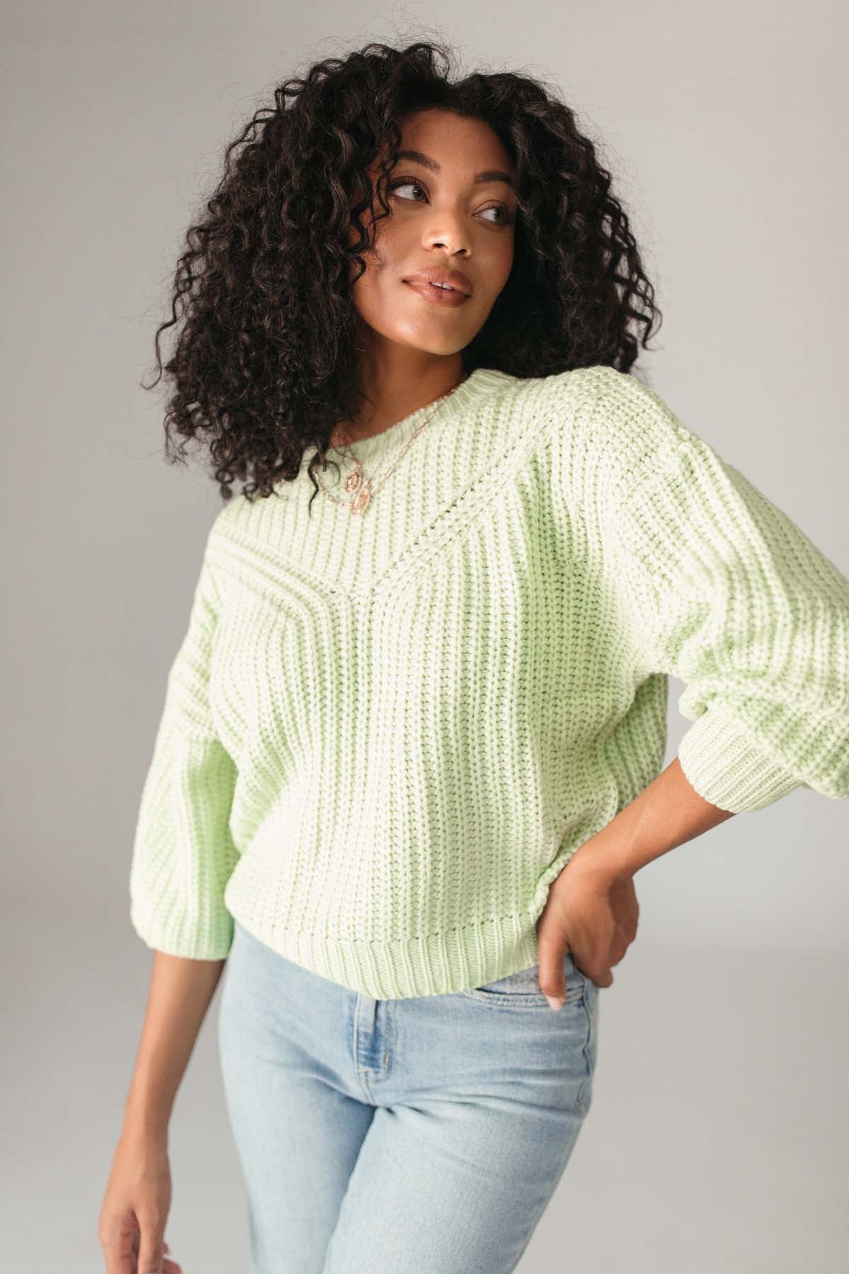 Cooper Sweater, Alternate, Color, Lime